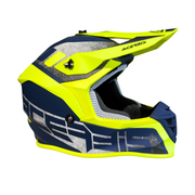 Casco cross giallo fluo, grigio e blu Acerbis