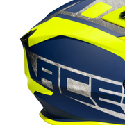 Casco cross giallo fluo, grigio e blu Acerbis