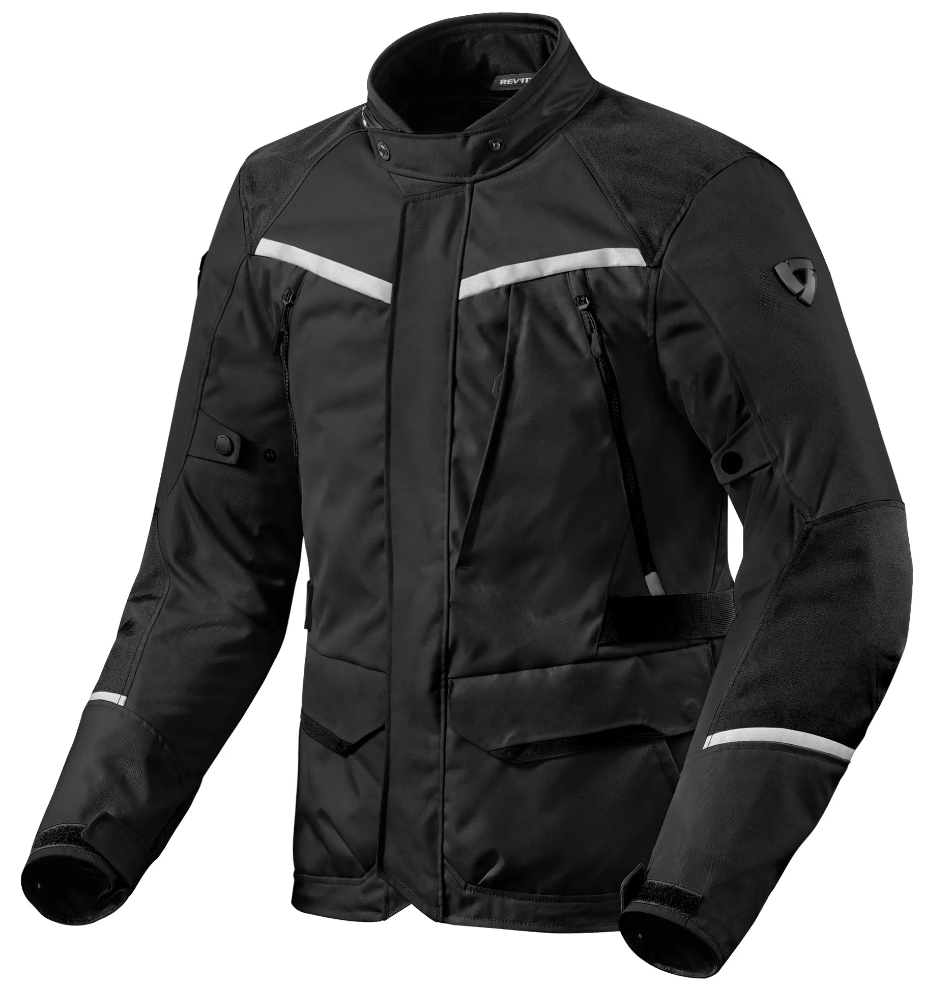 Giacca moto impermeabile colore nero argento taglia m