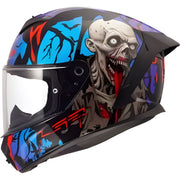 Casco moto per uso urbano colore nero rosso blu