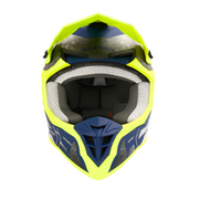 Casco cross giallo fluo, grigio e blu Acerbis