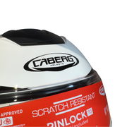 Casco modulare per moto bianco, nero, rosso e blu Caberg