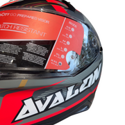 Casco integrale nero, grigio e rosso Nolan