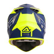 Casco cross giallo fluo, grigio e blu Acerbis