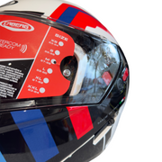 Casco modulare per moto bianco, nero, rosso e blu Caberg