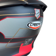 Casco integrale nero, grigio e rosso Nolan