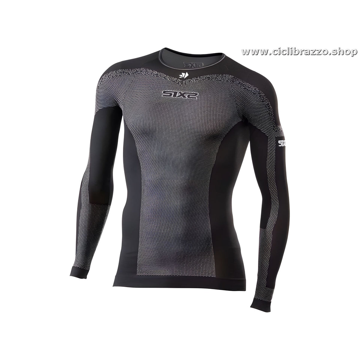 Maglia tecnica moto nero carbonio taglia XS