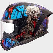Casco moto per uso urbano colore nero rosso blu