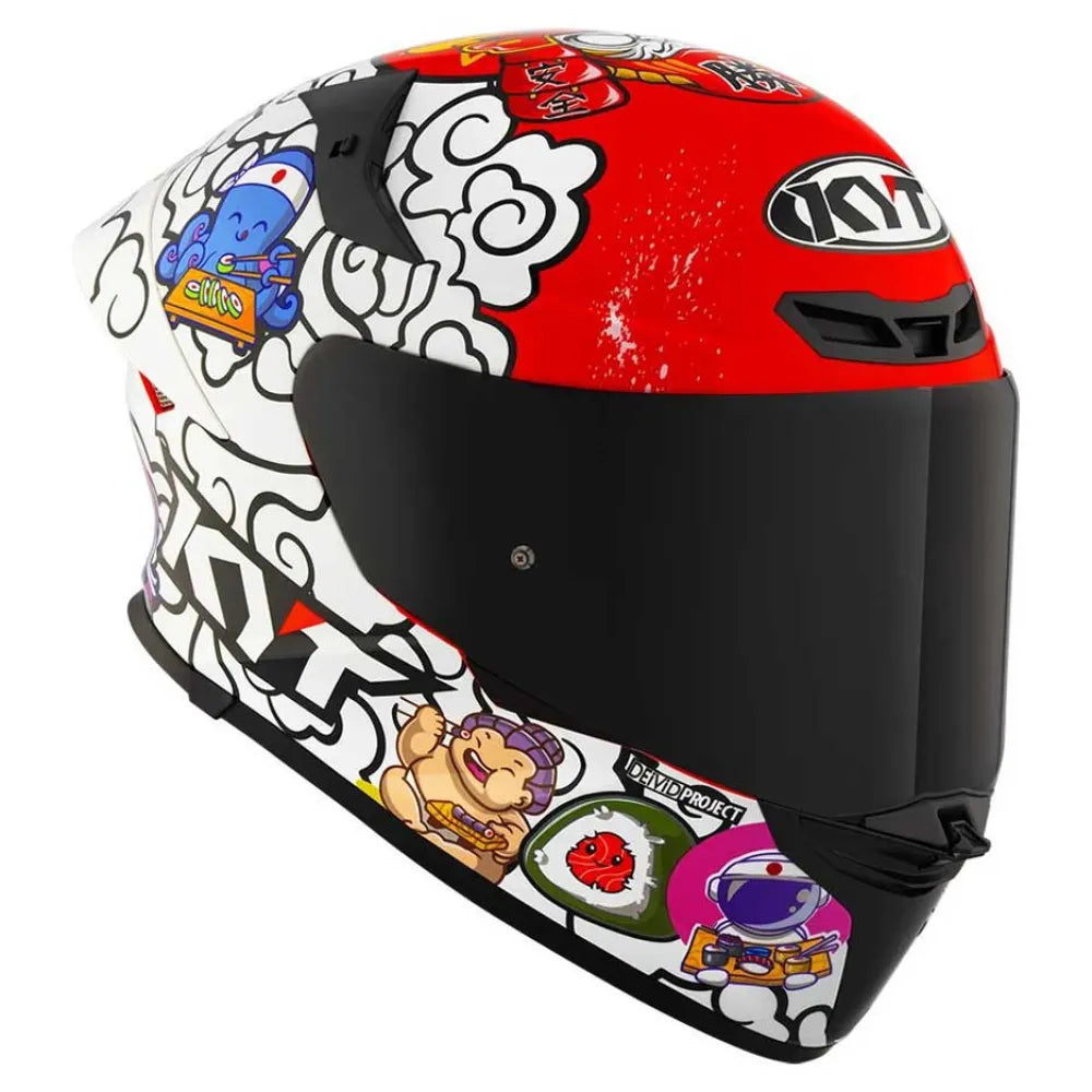 Casco moto per uso urbano colore nero bianco rosso