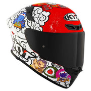 Casco moto per uso urbano colore nero bianco rosso