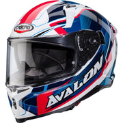 Casco moto per uso urbano colore bianco rosso blu taglia xxl
