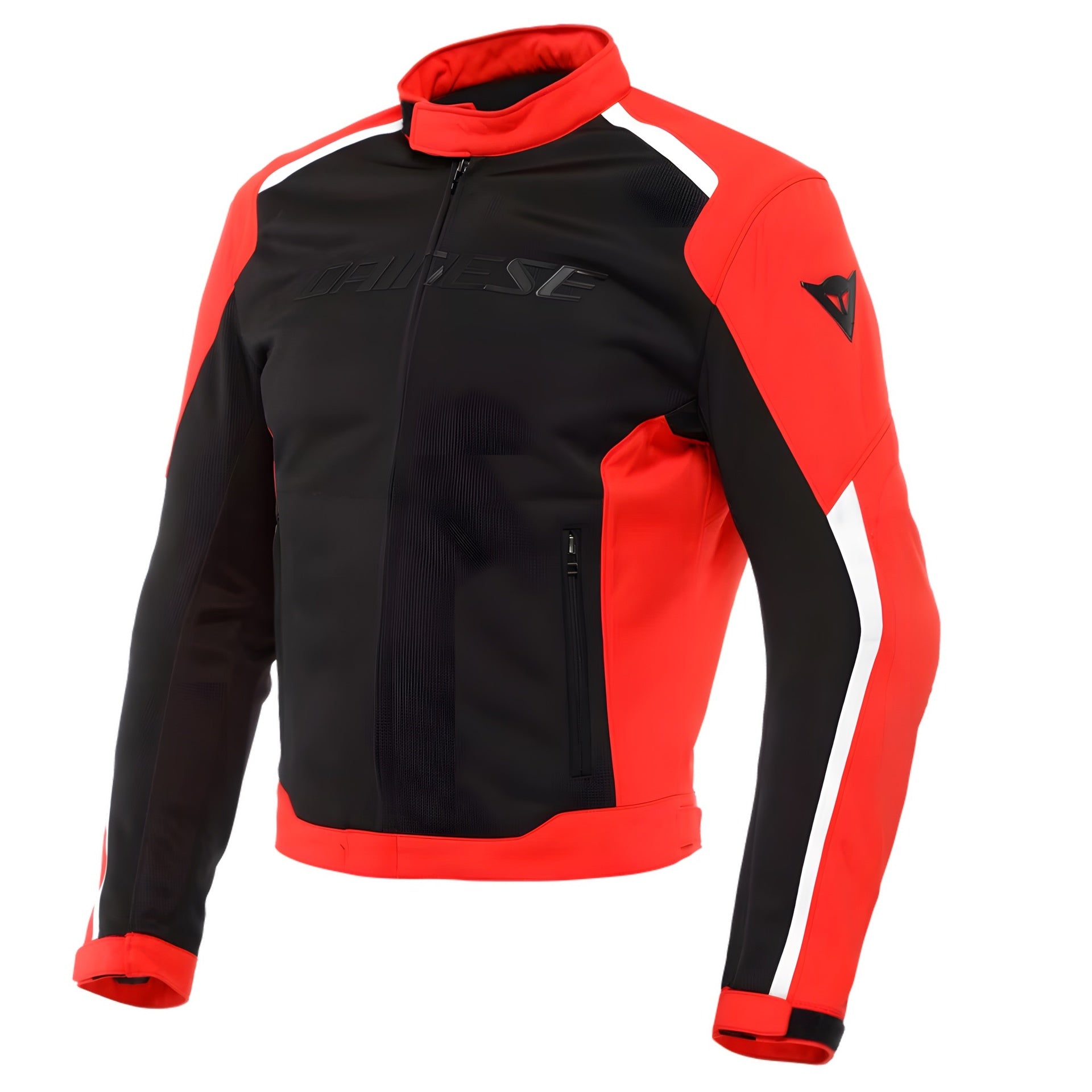 Giacca moto per uso estivo colore nero rosso taglia 38
