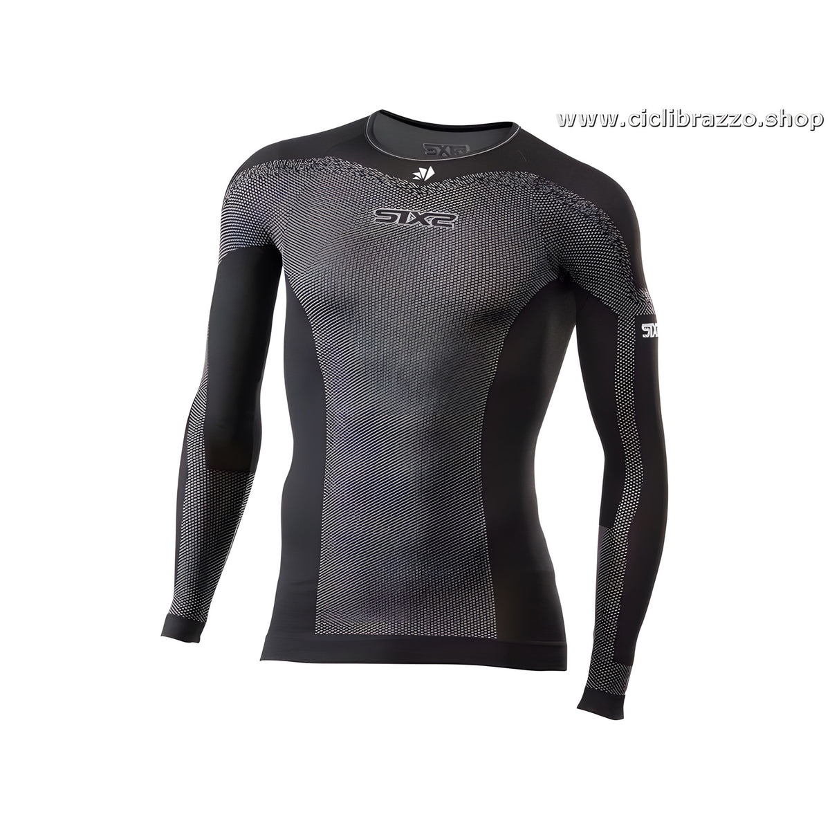 Maglia tecnica moto nero carbonio taglia XS