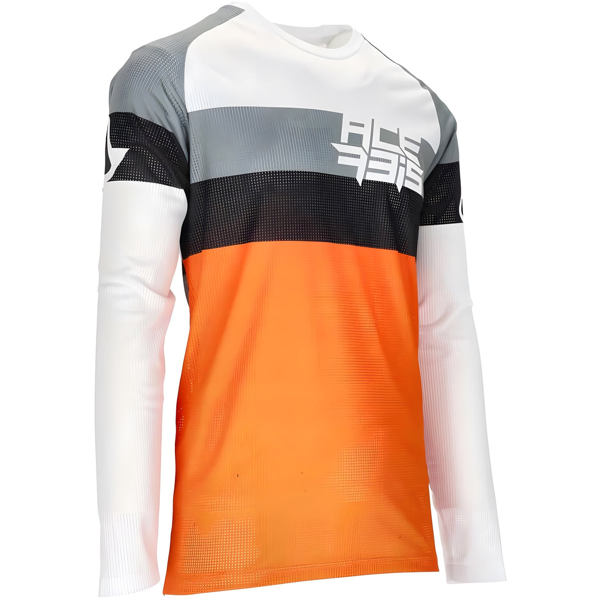 Abbigliamento tecnico moto per uso estivo colore bianco arancione taglia l