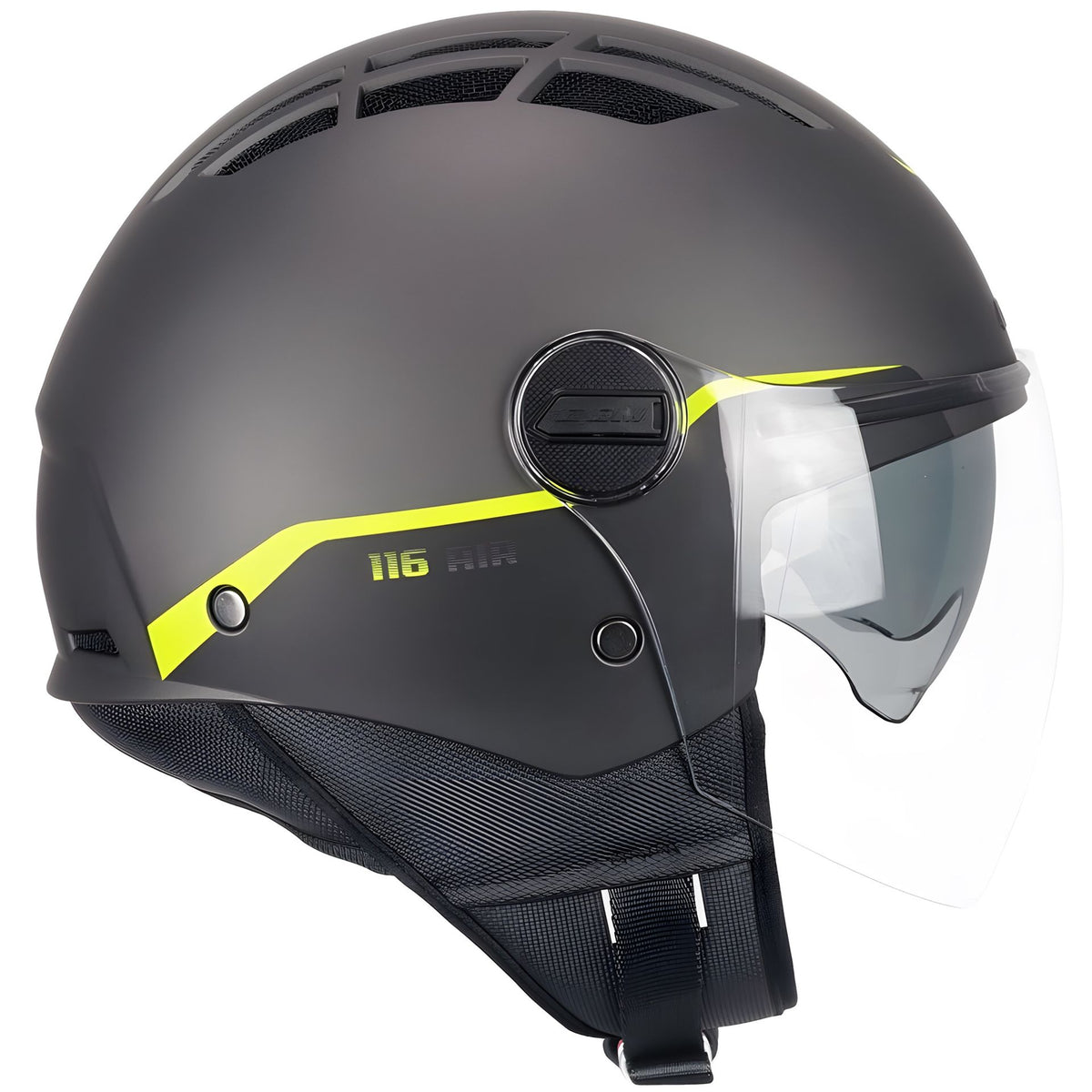 Casco moto per uso estivo colore giallo fluo taglia s