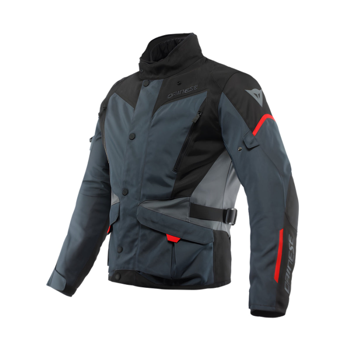 Giacca moto impermeabile colore nero rosso taglia 50