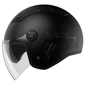 Casco jet nero opaco per scooter Mph